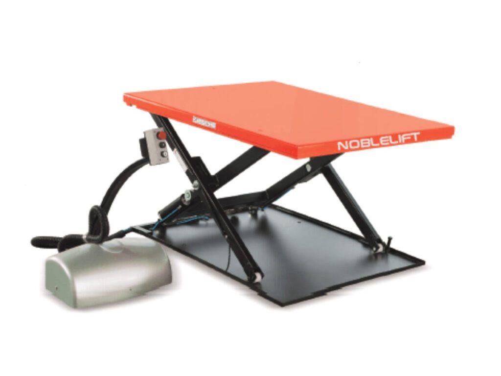 Electric Low-Profile Single Scissor Lift Table for material handling equipment.